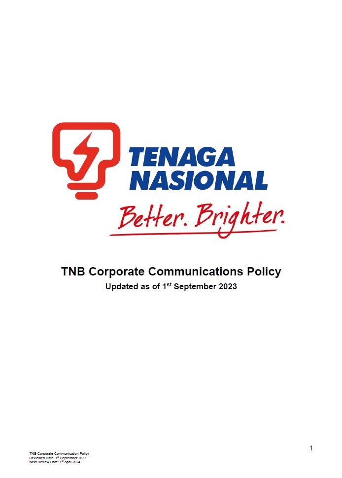 TNB Corporate Communications Policy